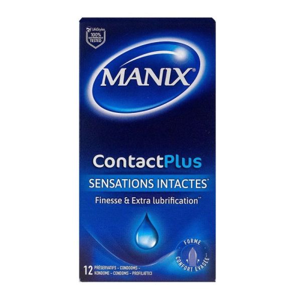 Manix Contact Plus Préserv Lubrif B/12