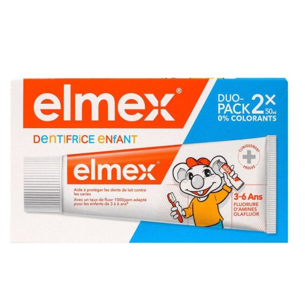 Elmex Enfant Dentif 3-6Ans 2T/50Ml