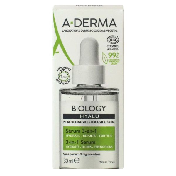 Aderma Biology Hyalu Sérum 3 En 1 30Ml