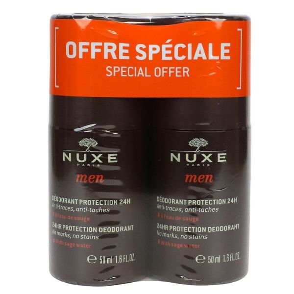 Nuxe Men Déod Protect 24H 2Roll-On/50Ml