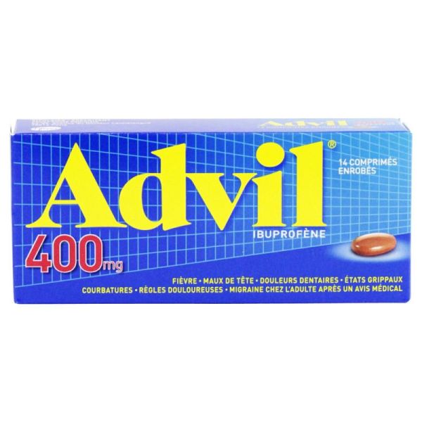 Advil 400Mg Comprimé Enrobé Plq/14