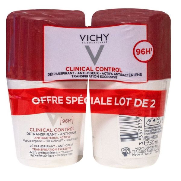 Vichy Détr Clinical Control 96H 2Roll-On/50Ml