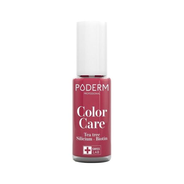 Poderm Vernis Color Care 797 Rouge Rose 8Ml