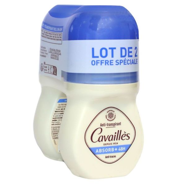Cavailles Deo Aborb+ Déod 48H Trac 2Roll/50Ml