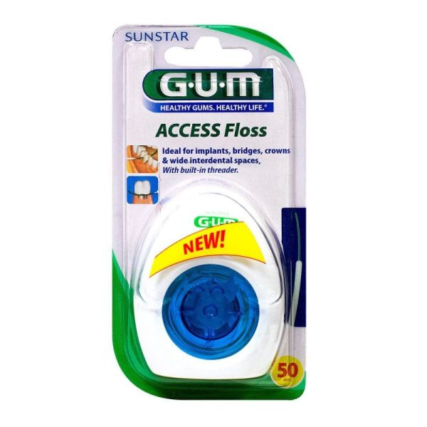 Gum Access Floss Fil Dentaire Prédécoupé 50M