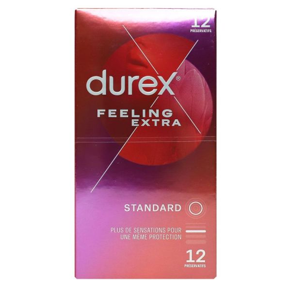 Durex Feeling Ext Préserv Lub Rés Etui/12