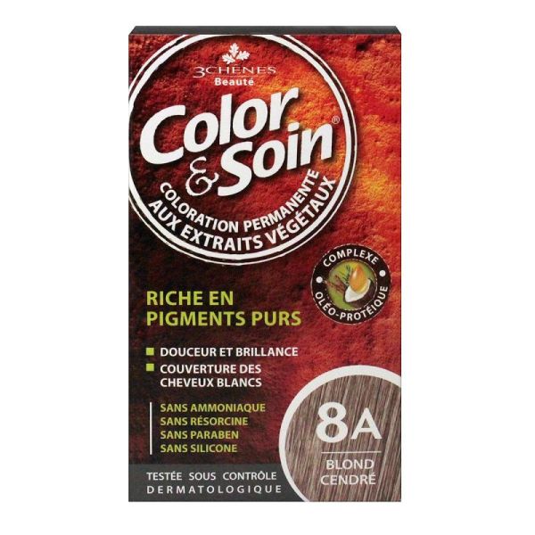 Color&Soin Kit Coloration Perm 8A Blond Cendr