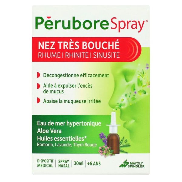 Perubore Spray Nas Nez Très Bouché Fl/30Ml