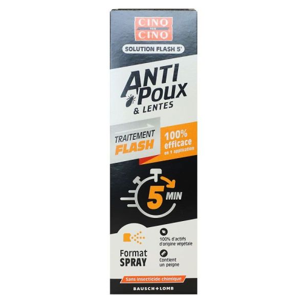 Cinq Sur Cinq Spray Flash Poux 5Min Fl/150Ml