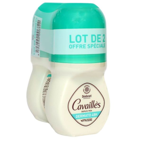 Cavailles Deo Dermato Déod 48H 2Roll-On/50Ml