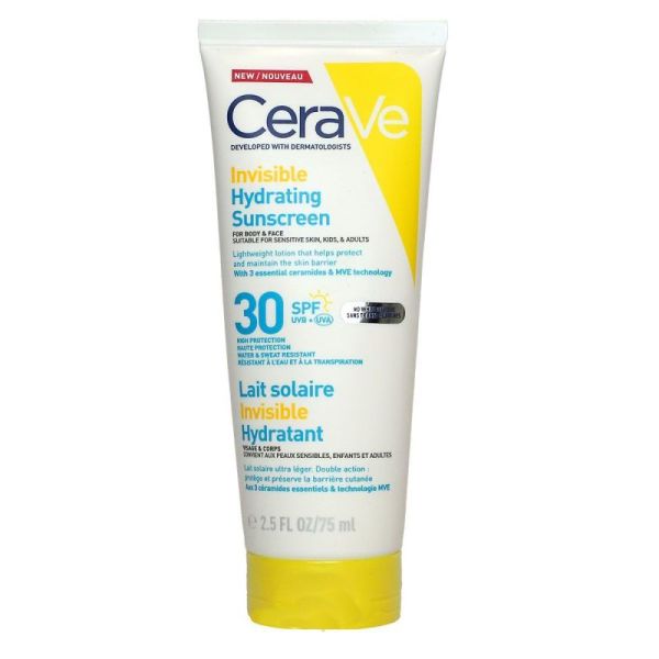 Cerave Solaire Spf30 Lait Invis Hydrat 75Ml