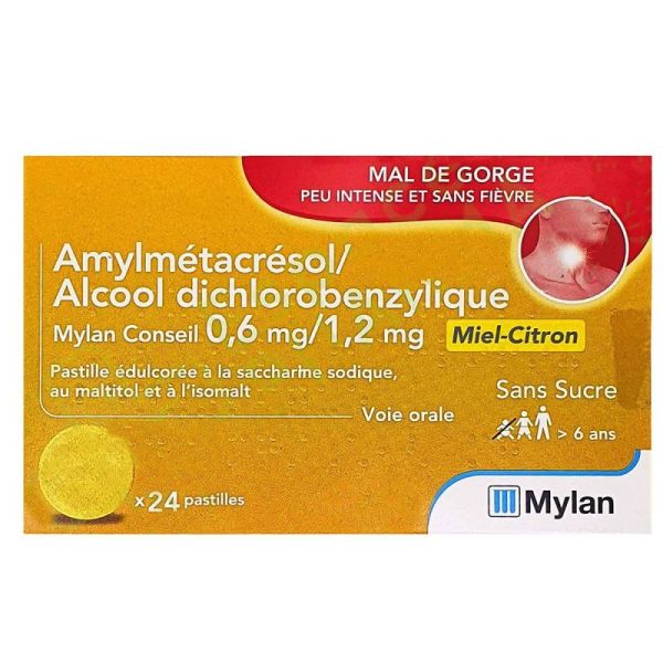 Amylmetac/Alc Viatris 0,6Mg/1,2Mg Past Plq/24