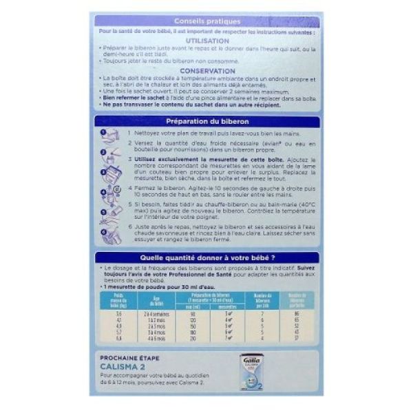 Gallia Calisma 1 Lait Pdr 2Sach/600G