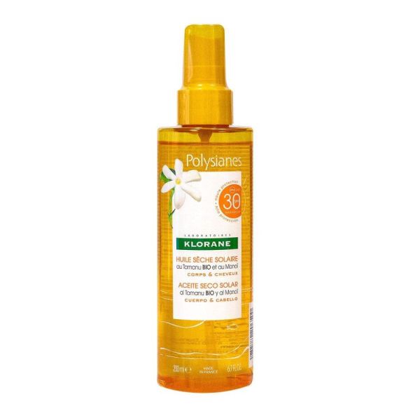Klorane Solaires Spf30 Hle Sèche Sol Fl/200Ml