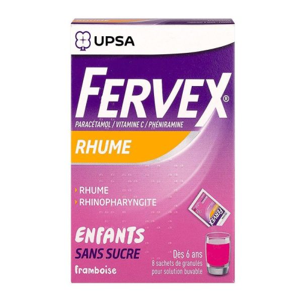 Fervex Glé Buv En Sach Ss Sucre Enf 8Sach/3G