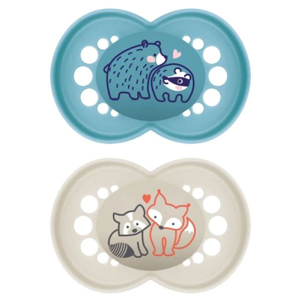 Mam Origin Sucette Silic 6M+ Nat B/2