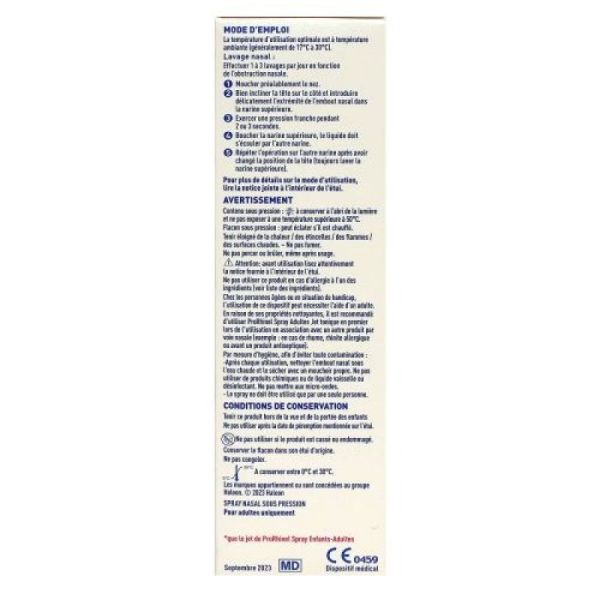 Prorhinel Spray Nasal Ad Jet Tonique Fl/100Ml