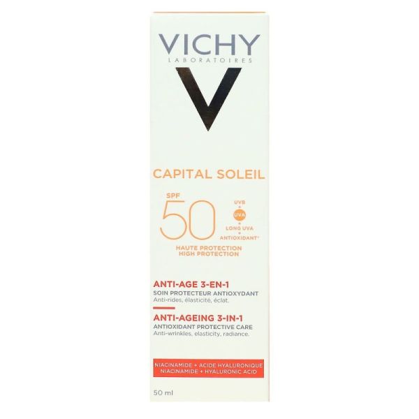 Vichy Capital Sol Spf50+ Cr Anti-Âge T/50Ml