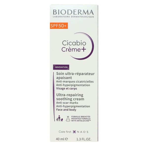 Bioderma Cicabio Creme+ Spf50+ Cr Pans T/40Ml