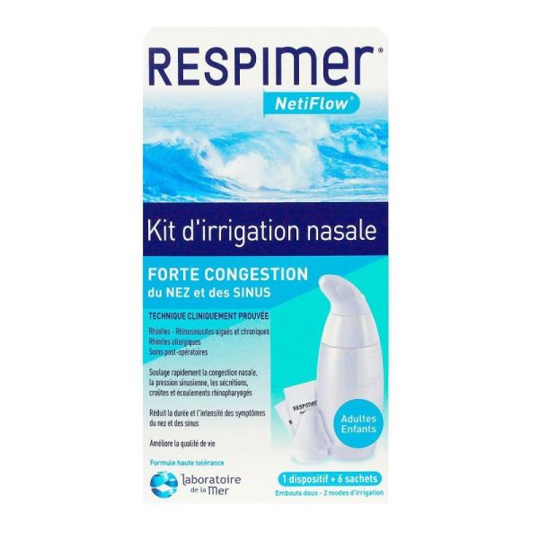Respimer Netiflow Kit D'irrig Nas 240Ml+6Sach